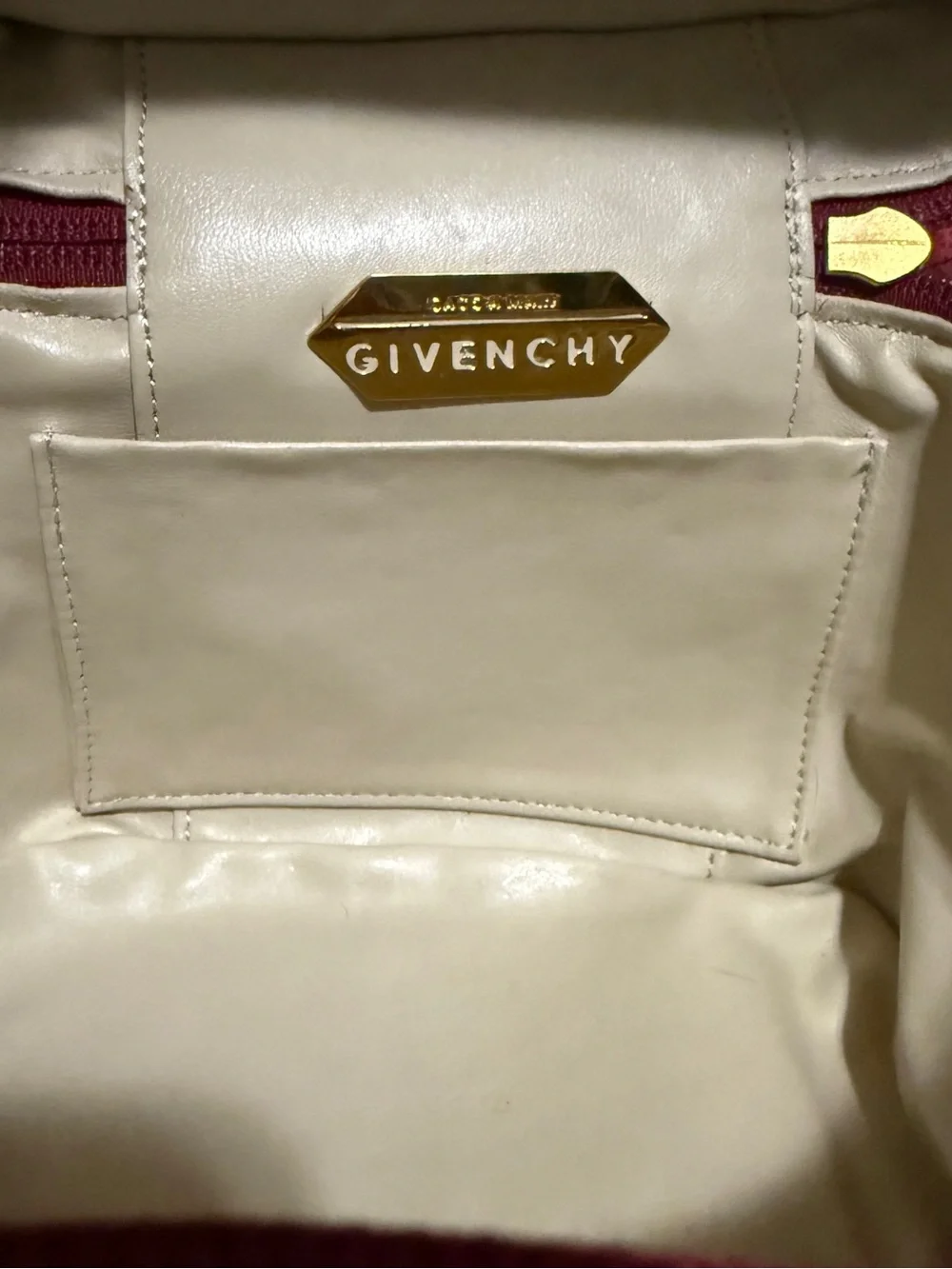 Auth RARE GIVENCHY VANITY BAG Pink Gold leather chain vintage Top Handle EUC